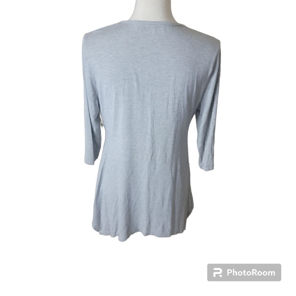 Soft Surroundings Embroidered Floral Deep V-Neck Asymmetrical. Size M. - Picture 7 of 10